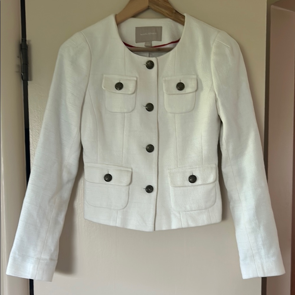 White Banana Republic Blazer with Tailored Design